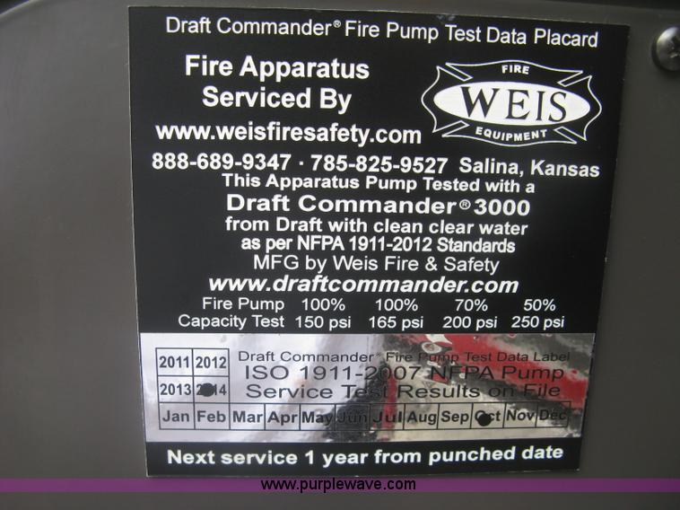 image for item K8714 1995 International 4900 pumper fire truck