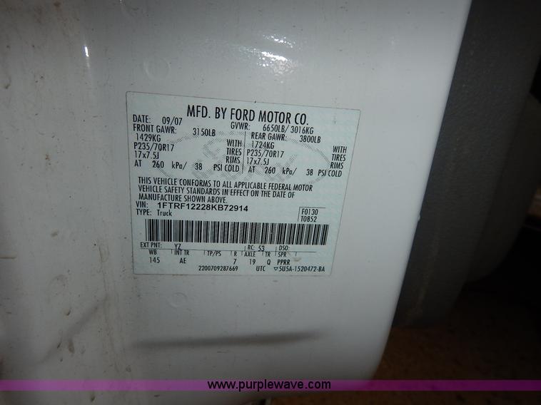 image for item BM9341 2008 Ford F150 XL pickup truck