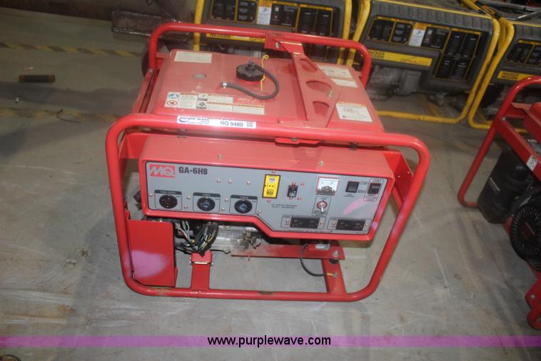 image for item BQ9480 Multiquip GA-6HB generator