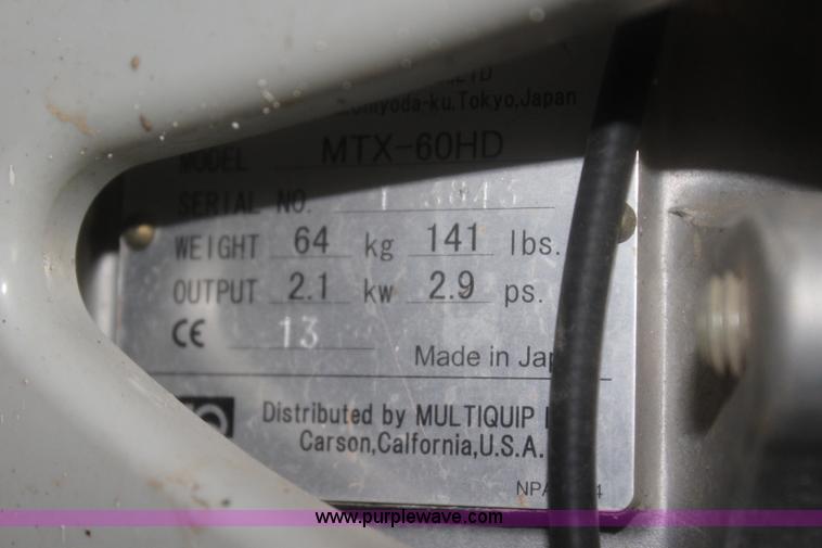 image for item BQ9494 Multiquip Mikasa MTX60HD plate compactor