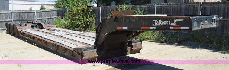 image for item J5762 2001 Talbert lowboy De-Tach equipment trailer