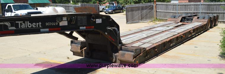 image for item J5762 2001 Talbert lowboy De-Tach equipment trailer