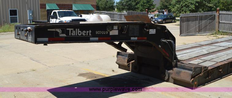 image for item J5762 2001 Talbert lowboy De-Tach equipment trailer