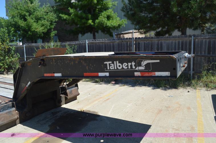 image for item J5762 2001 Talbert lowboy De-Tach equipment trailer