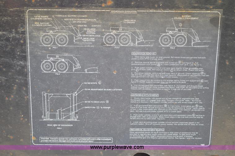 image for item J5762 2001 Talbert lowboy De-Tach equipment trailer