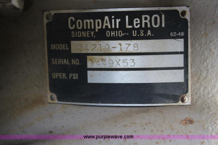 image for item J5852 1998 Leroi 185 air compressor