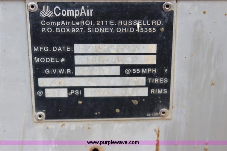 image for item J5852 1998 Leroi 185 air compressor