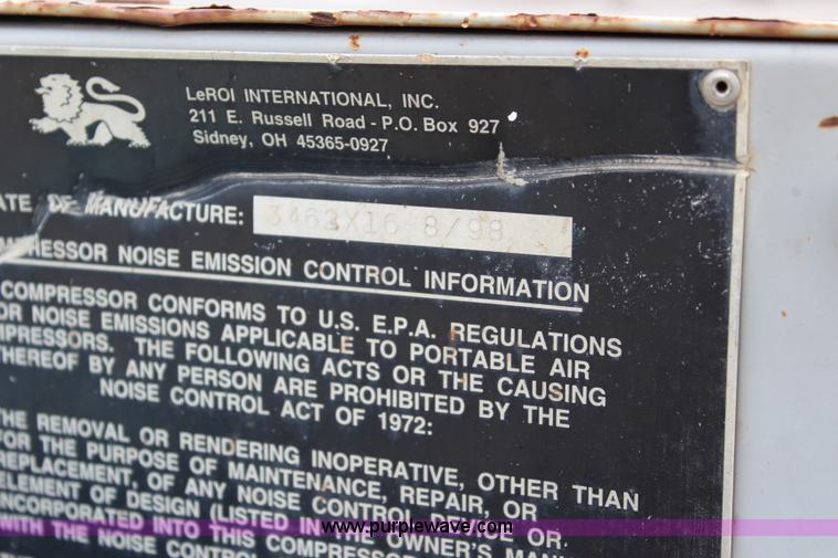 image for item J5853 1998 Leroi H185 air compressor