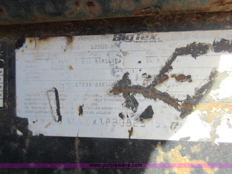 image for item J5917 2008 Big Tex 12EQ utility trailer