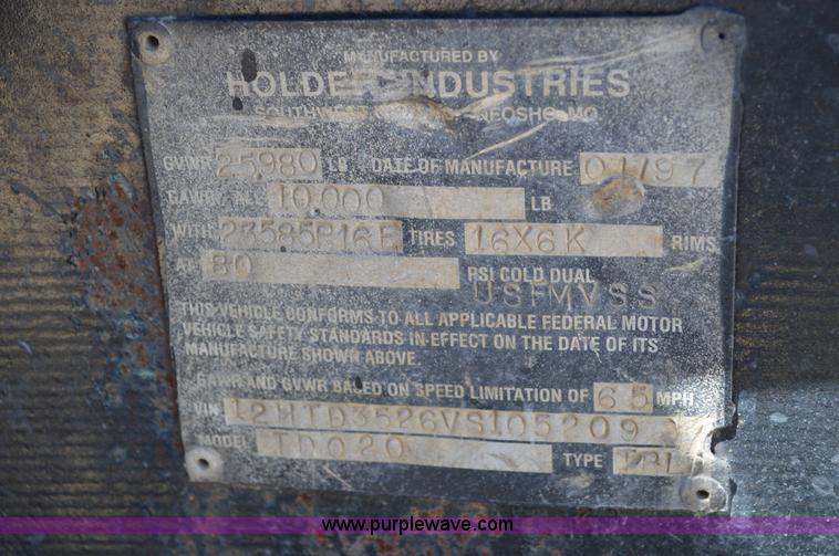 image for item J5920 1997 Holden TD020 equipment trailer