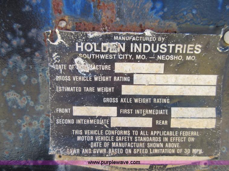 image for item J5929 1989 Holden equipment trailer