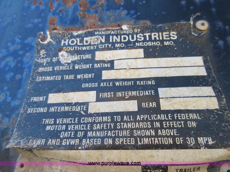 image for item J5929 1989 Holden equipment trailer