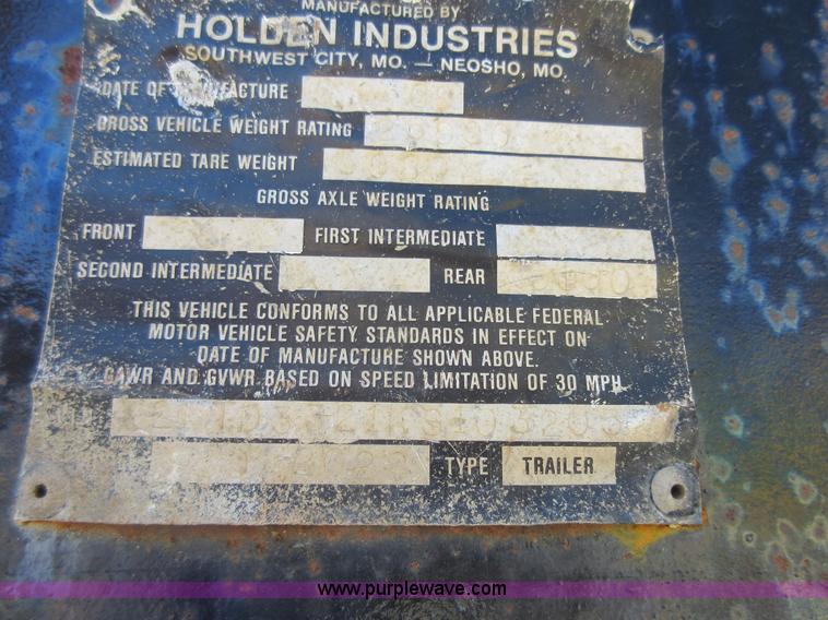 image for item J5929 1989 Holden equipment trailer