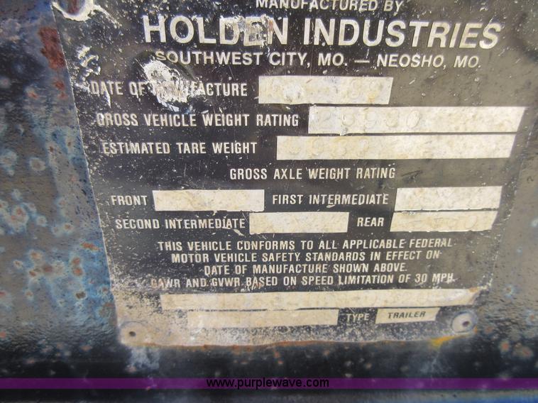 image for item J5929 1989 Holden equipment trailer