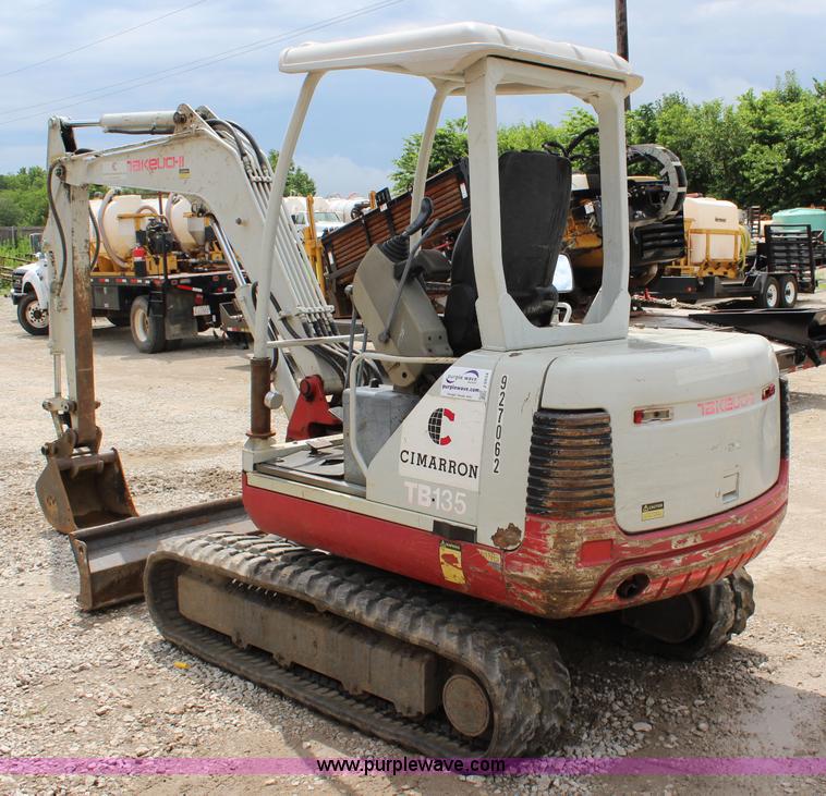 image for item J5934 2007 Takeuchi TB135 compact excavator