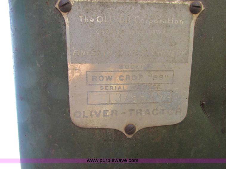image for item A8843 1951 Oliver 88 row crop tractor