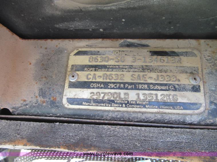 image for item K6264 1977 John Deere 8630 4WD tractor