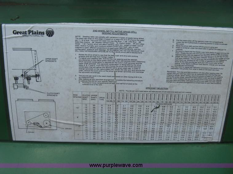 image for item K8748 Great Plains 1005NG no-till drill