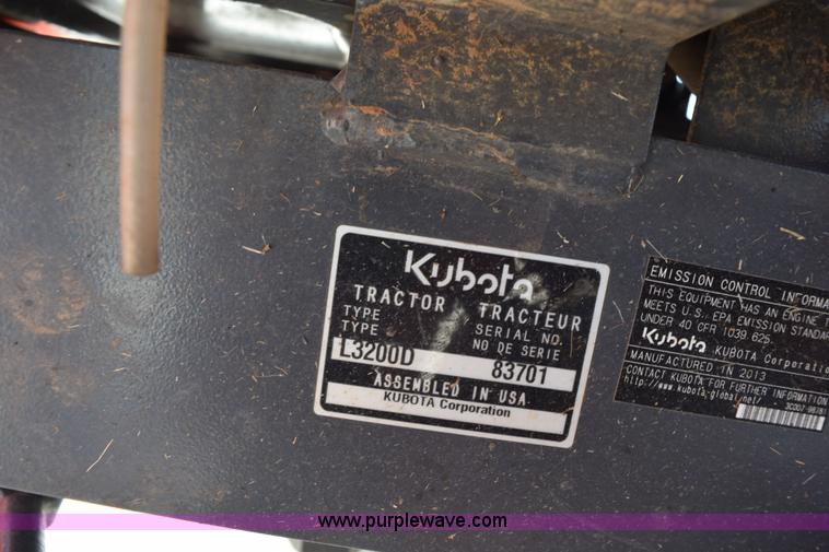 image for item L5786 2014 Kubota L3200D MFWD tractor