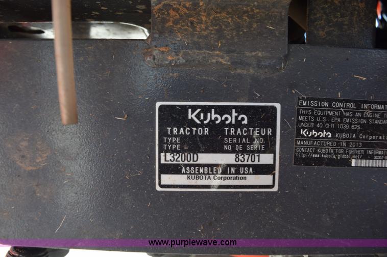 image for item L5786 2014 Kubota L3200D MFWD tractor