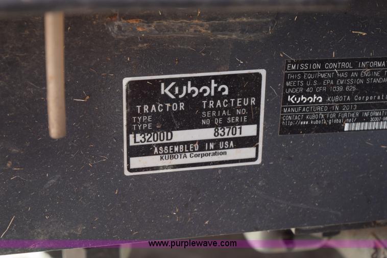 image for item L5786 2014 Kubota L3200D MFWD tractor