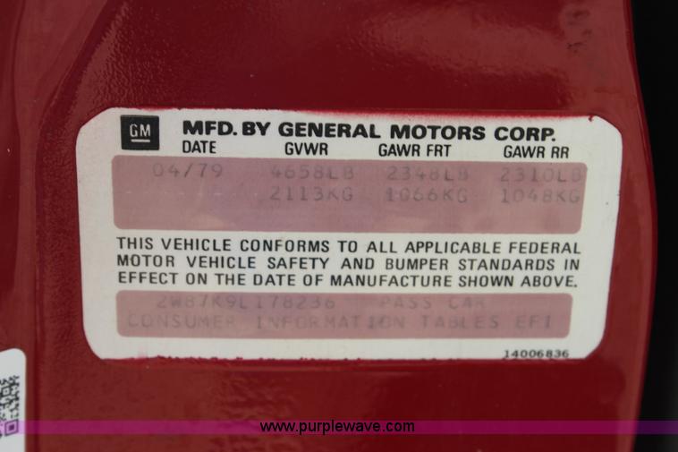 image for item BB9474 1979 Pontiac Trans Am