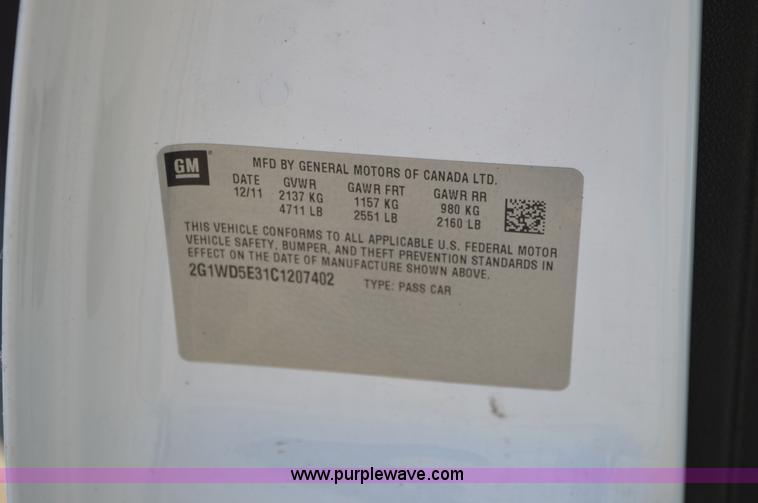 image for item G3615 2012 Chevrolet Impala Police Cruiser