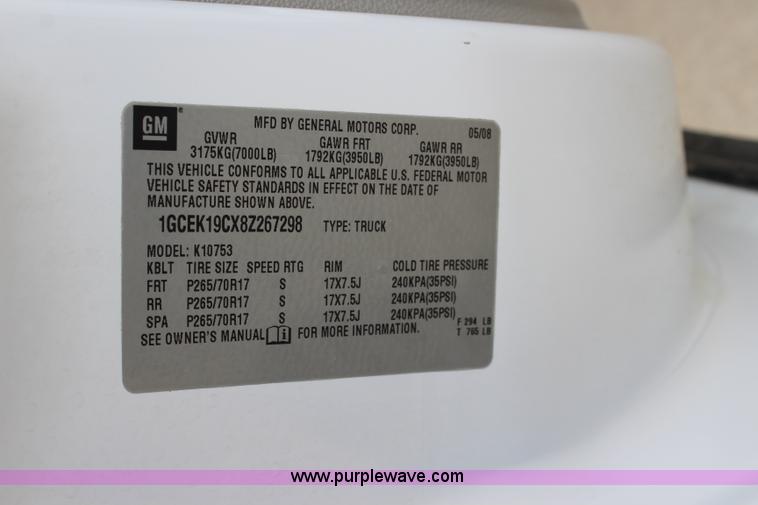 image for item J5775 2008 Chevrolet Silverado 1500 Ext. Cab pickup truck