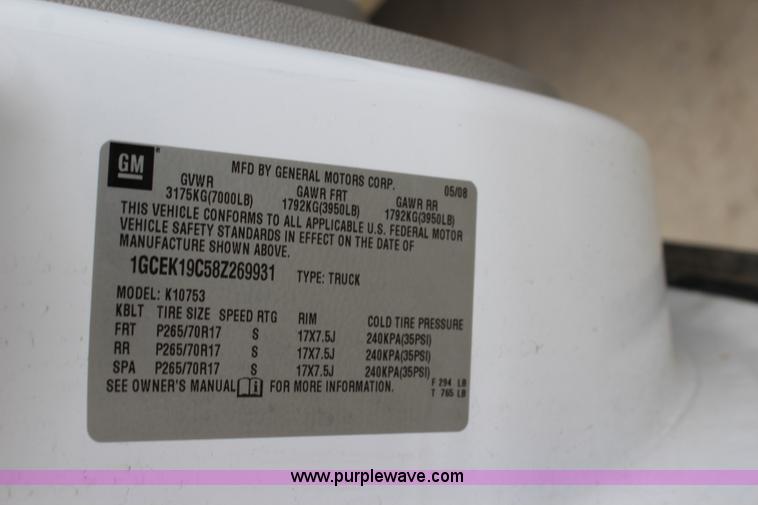 image for item J5779 2008 Chevrolet Silverado 1500 Ext. Cab pickup truck