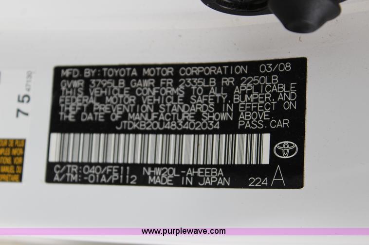 image for item J5784 2008 Toyota Prius