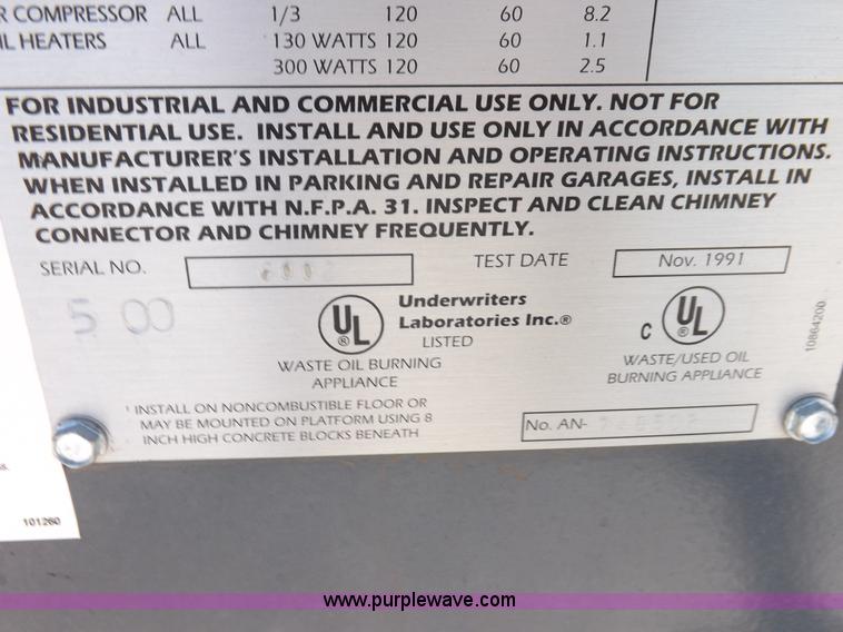 image for item J6875 Shenandoah horizontal multi oil furnace