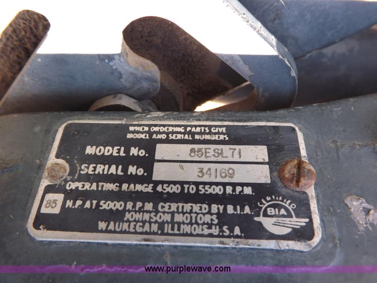 image for item J6879 Johnson 85ESL71 outboard motor