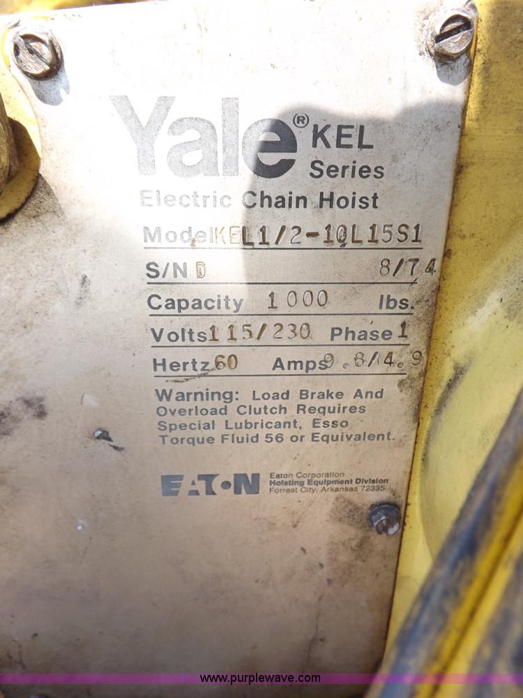 image for item J6880 Yale overhead chain hoist