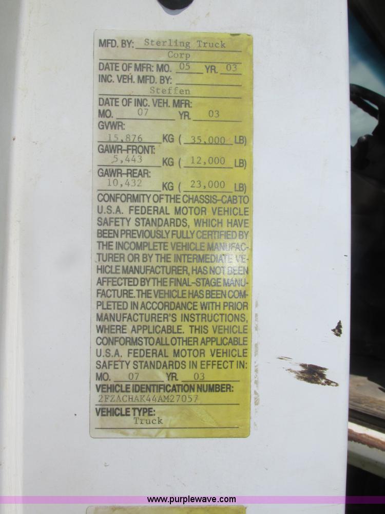 image for item H4541 2004 Sterling Acterra dump truck