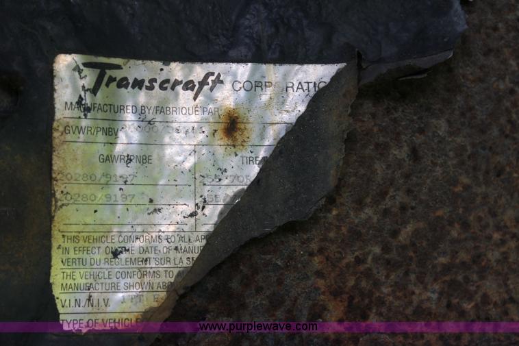 image for item J5982 2001 Transcraft equipment trailer