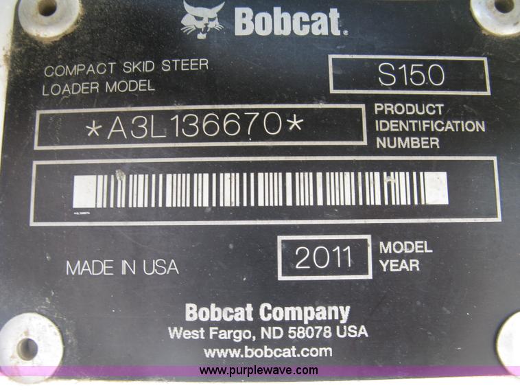 image for item K8745 2011 Bobcat S150 skid steer