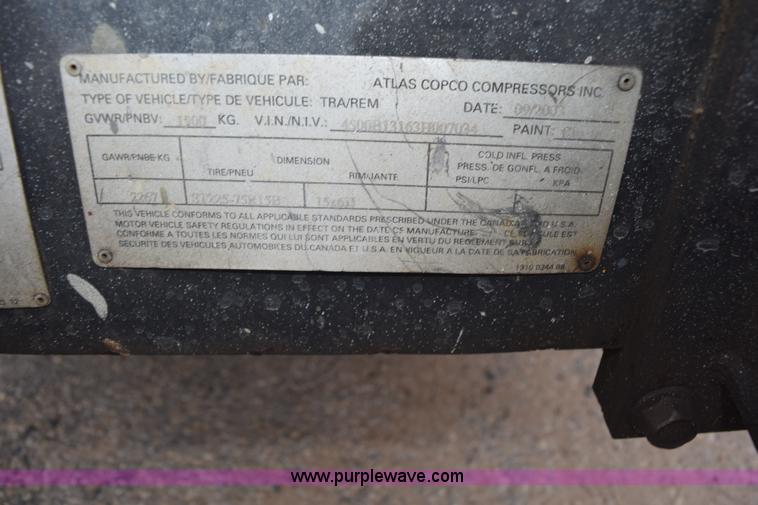image for item L5794 2003 Atlas Copco XAS186 air compressor