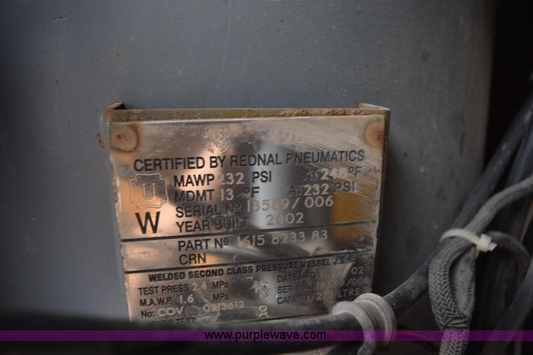 image for item L5796 2002 Atlas Copco XASE1600 air compressor