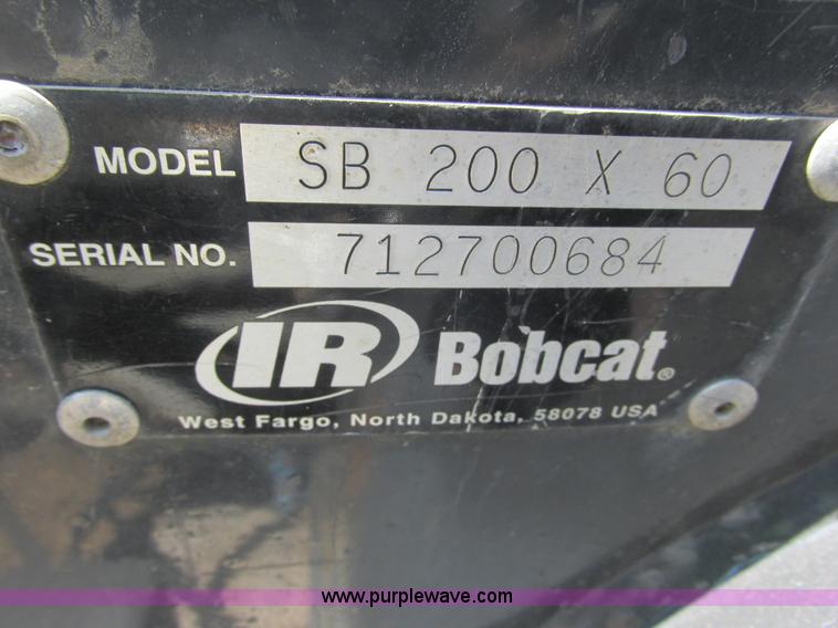 image for item K6531 Bobcat SB200X60 skid steer snow blower