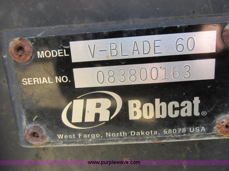 image for item K6540 Bobcat V-Blade 60 skid steer snow plow