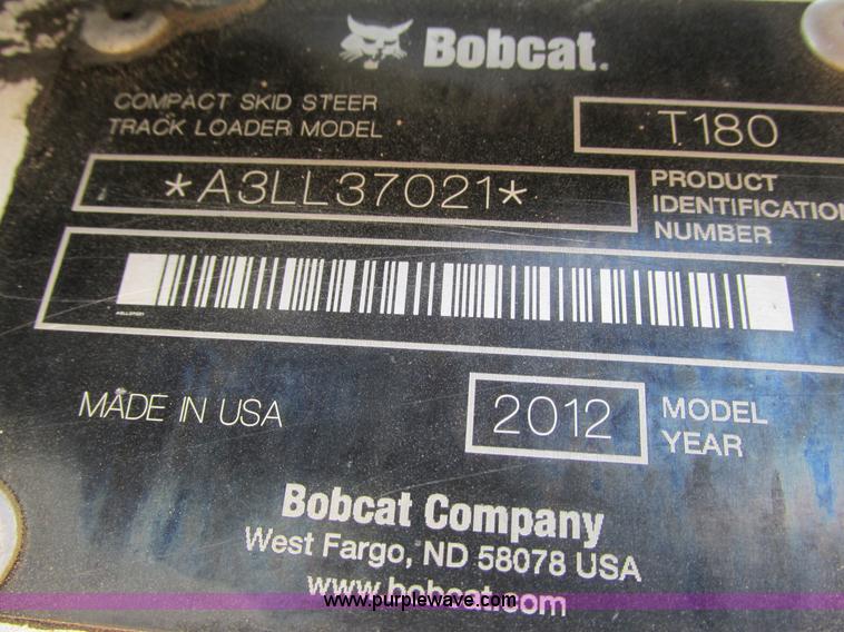 image for item K6561 2012 Bobcat T180 skid steer