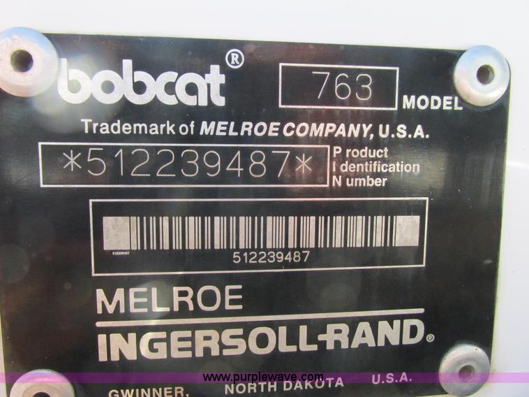 image for item K6599 1999 Bobcat 763 skid steer