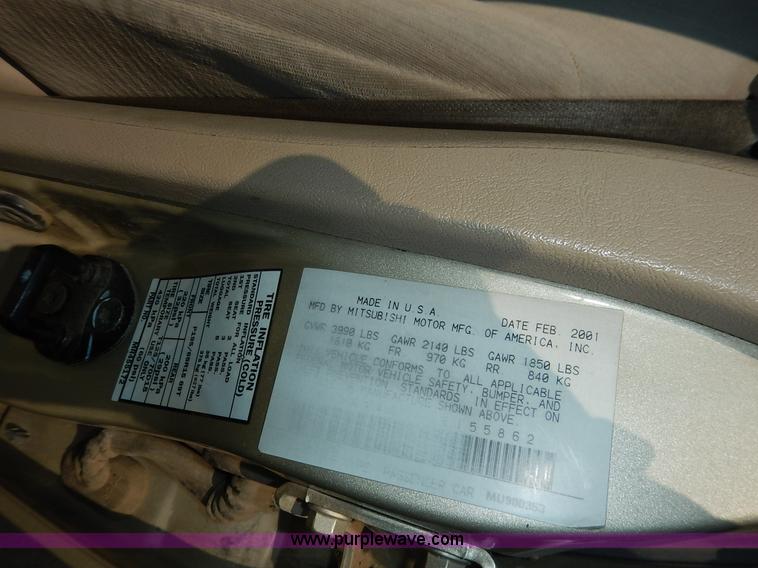 image for item J2707 2001 Mitsubishi Galant