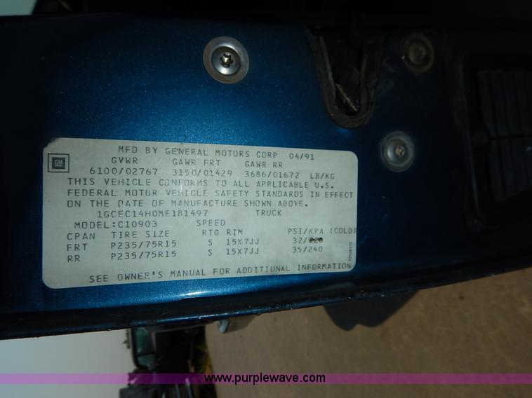 image for item J3602 1991 Chevrolet Cheyenne 1500 pickup