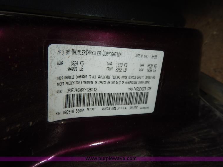 image for item J3618 2000 Plymouth Breeze