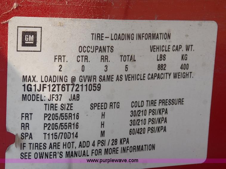 image for item J3693 1996 Chevrolet Cavalier Z24