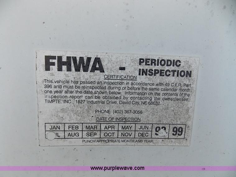 image for item J2704 1999 Timpte double hopper grain trailer