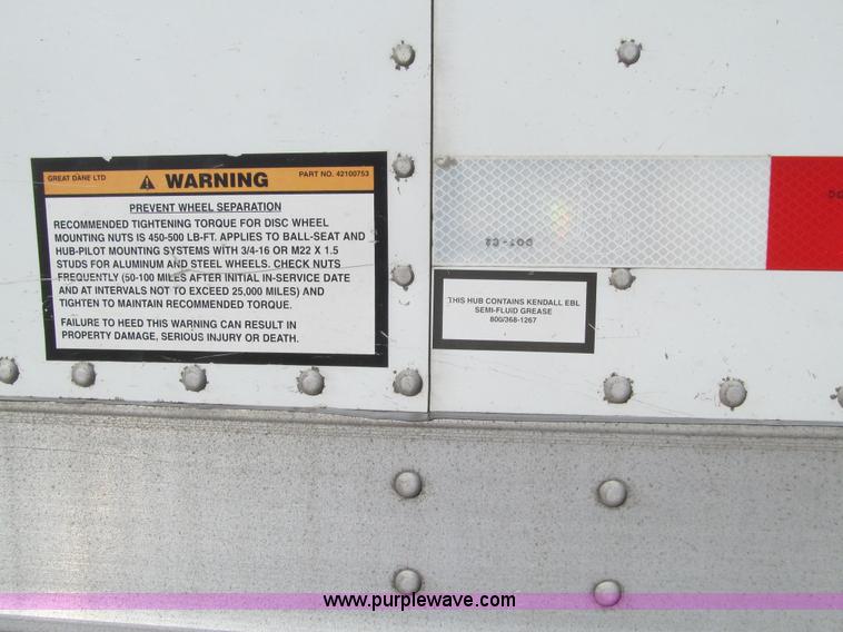 image for item K6324 2005 Great Dane 7411TP-SA dry van trailer