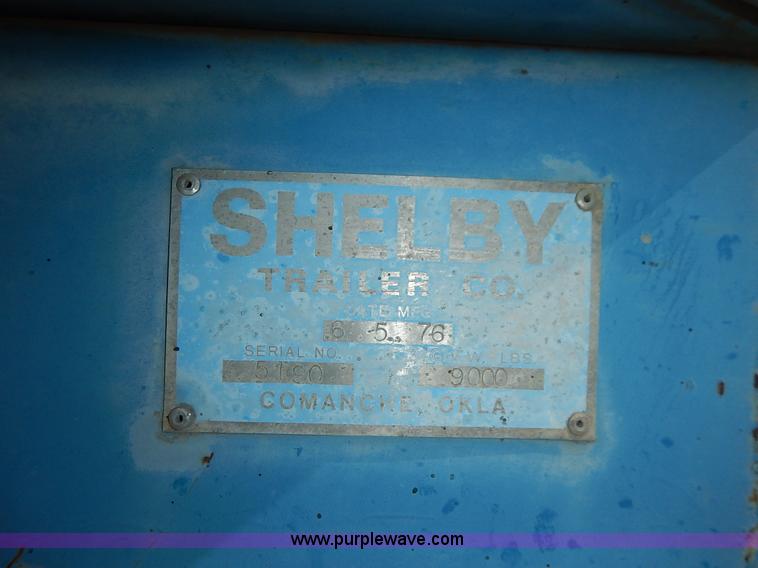 image for item K1615 1976 Shelby gooseneck livestock trailer