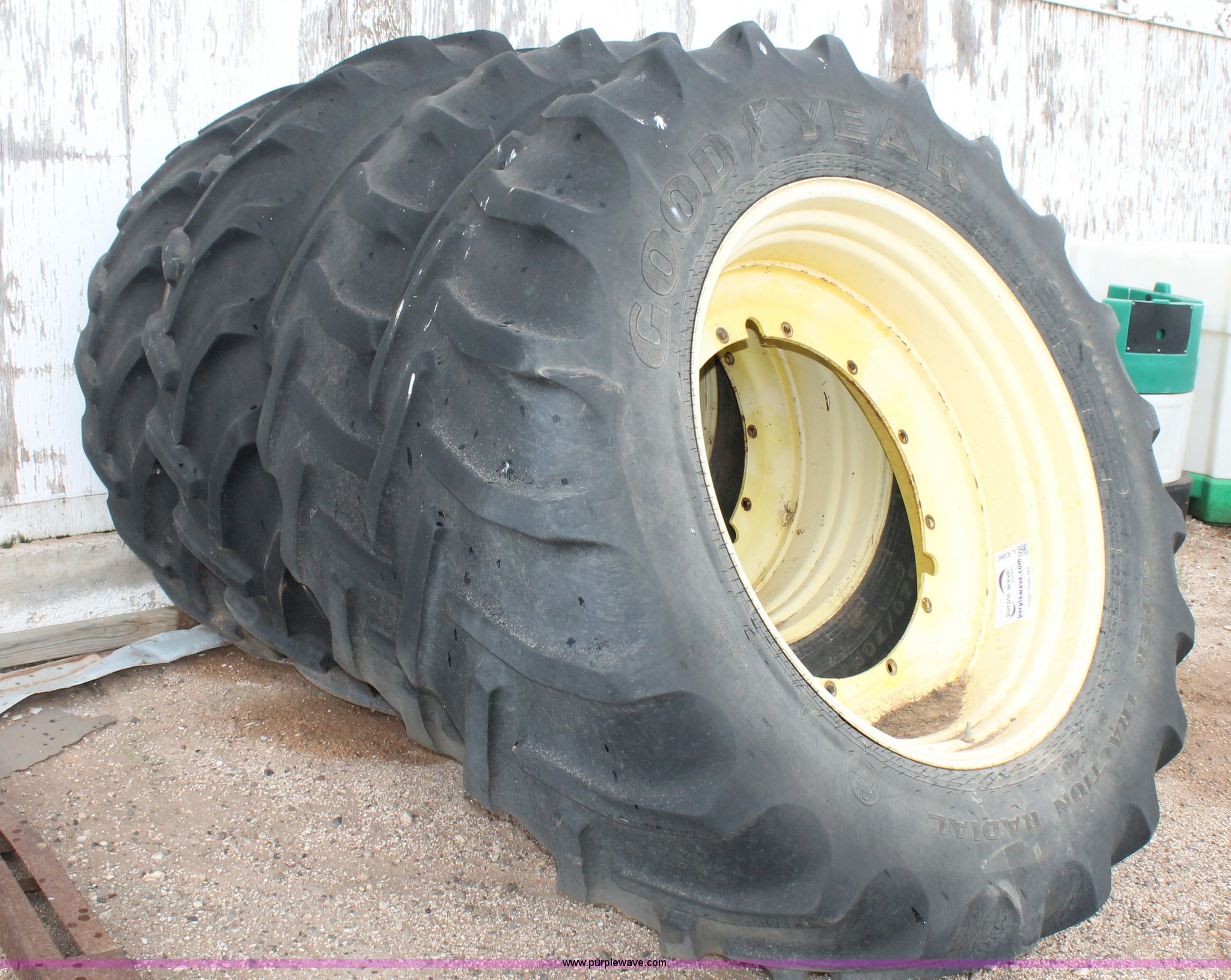 (4) 620/70R46 tires and wheels in Farwell, TX Item L4386 sold